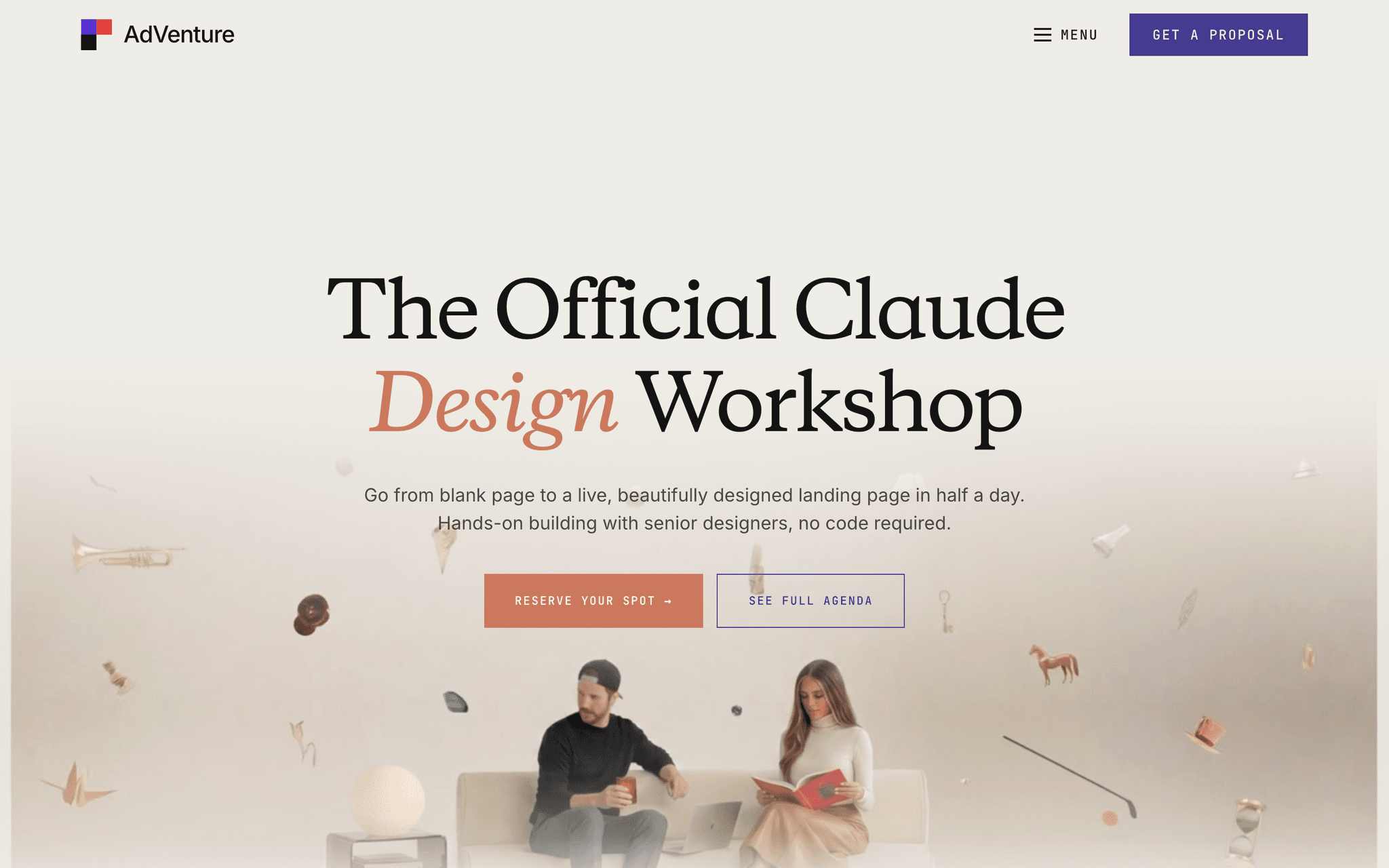Claude for Design Workshop landing page