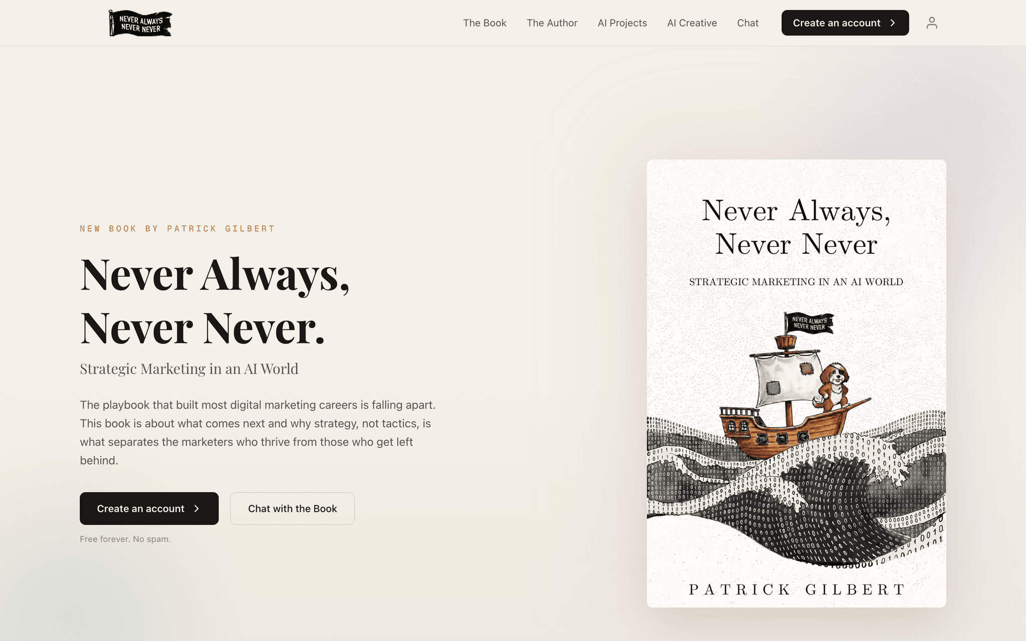 Screenshot of NeverAlwaysBook.com