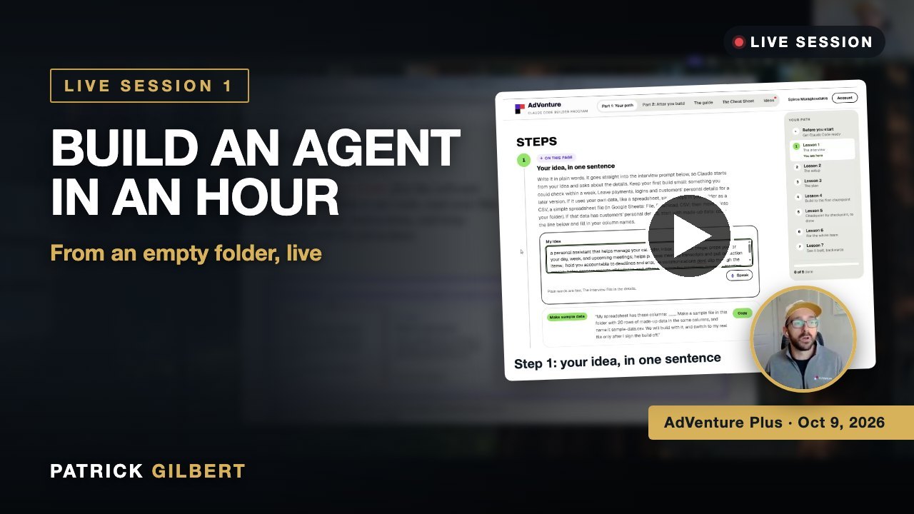 AdVenture Plus Live Session 1: Build an Agent in an Hour
