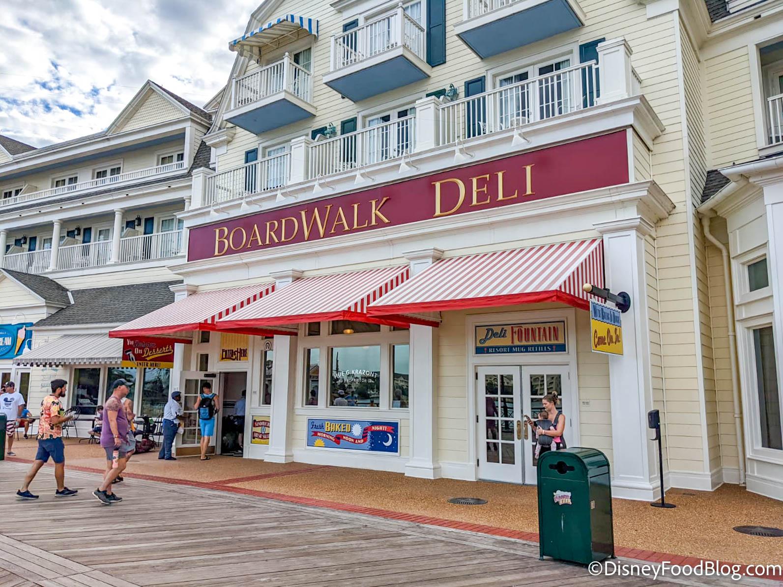 The BoardWalk Deli storefront at Disney's BoardWalk Resort